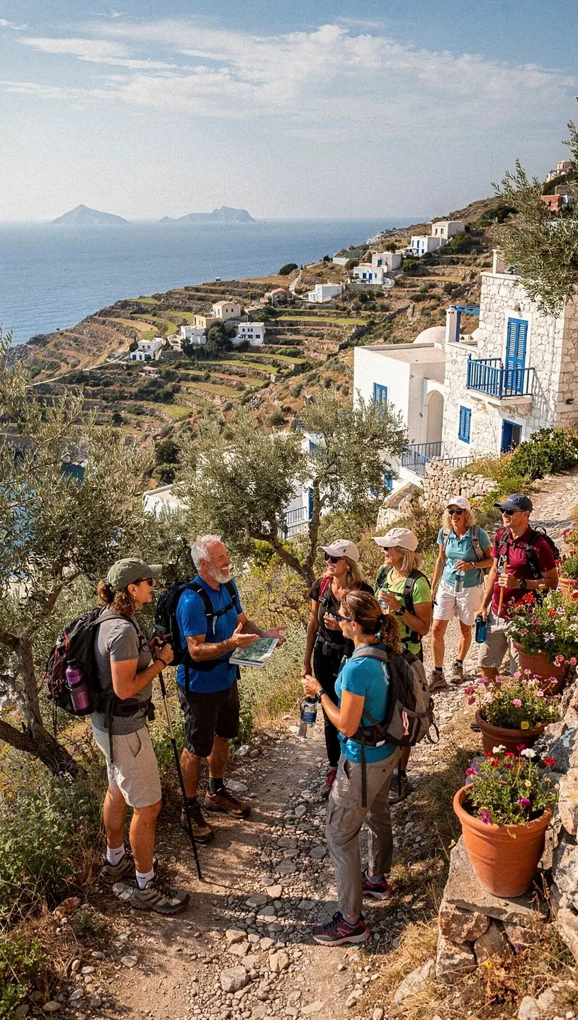 Άνθρωποι που ασκούνται σε παραλία με θέα τη θάλασσα.